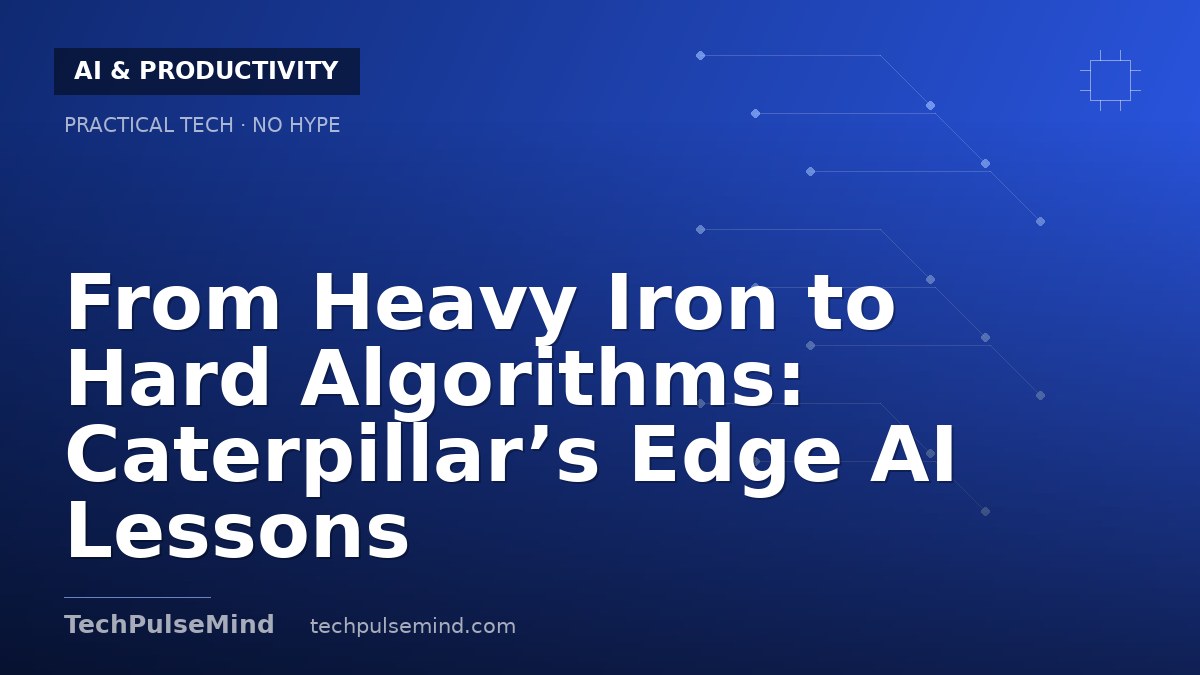 From Heavy Iron to Hard Algorithms: Caterpillar’s Edge AI Lessons