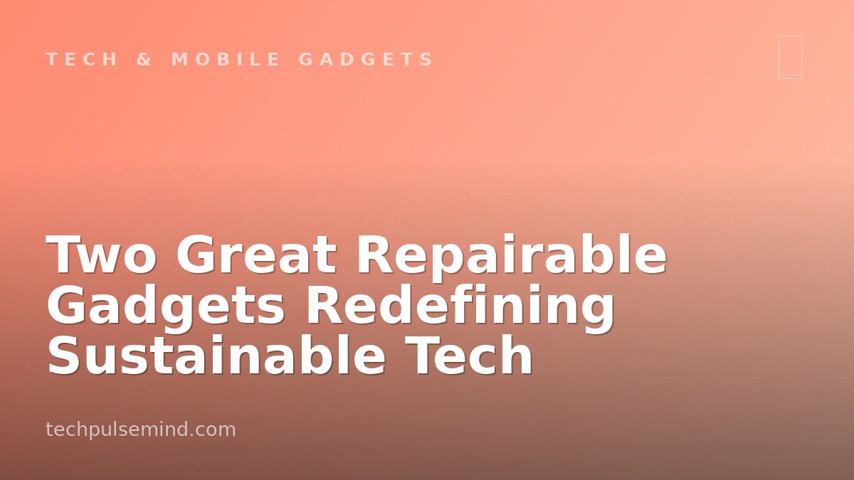 Two Great Repairable Gadgets Redefining Sustainable Tech
