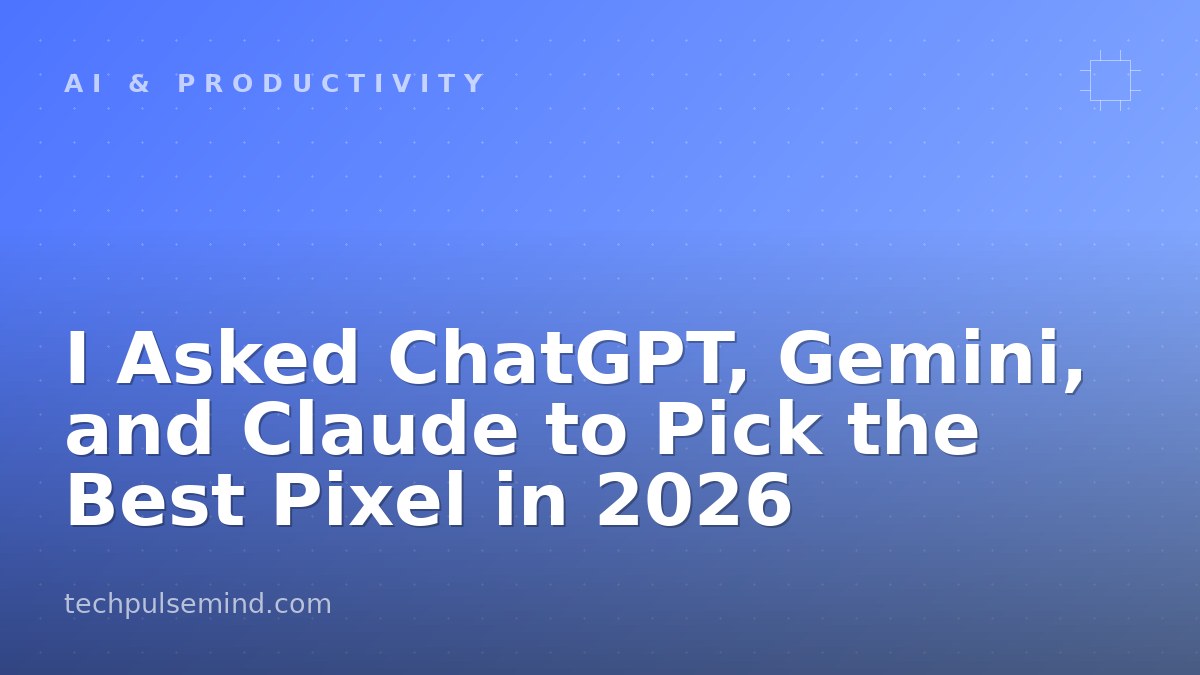 I Asked ChatGPT, Gemini, and Claude to Pick the Best Pixel in 2026