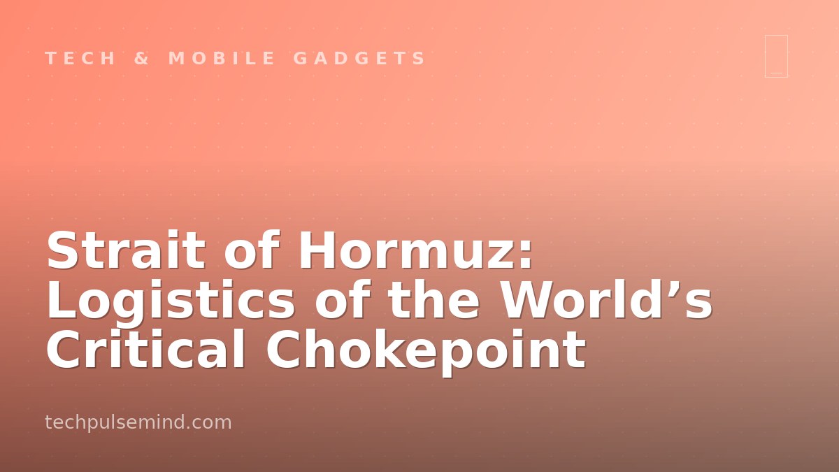 Strait of Hormuz: Logistics of the World’s Critical Chokepoint