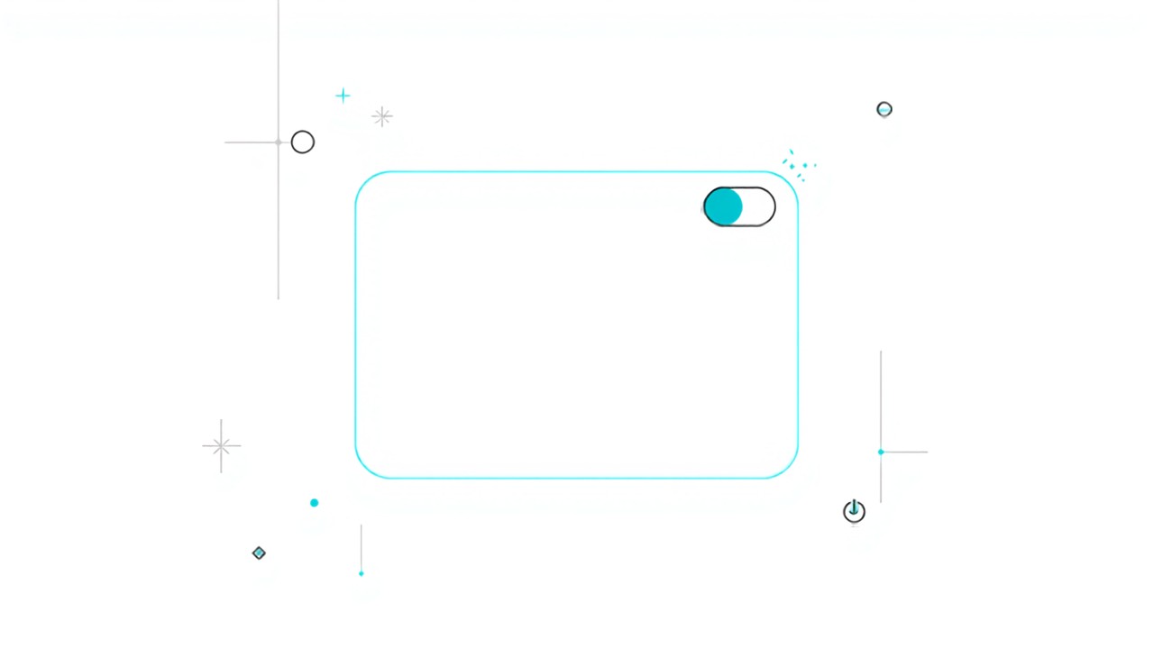 Illustration of a photo frame with the AI watermark badge switched off