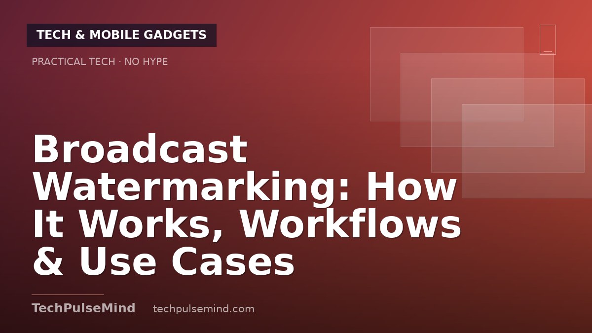 Broadcast Watermarking: How It Works, Workflows & Use Cases
