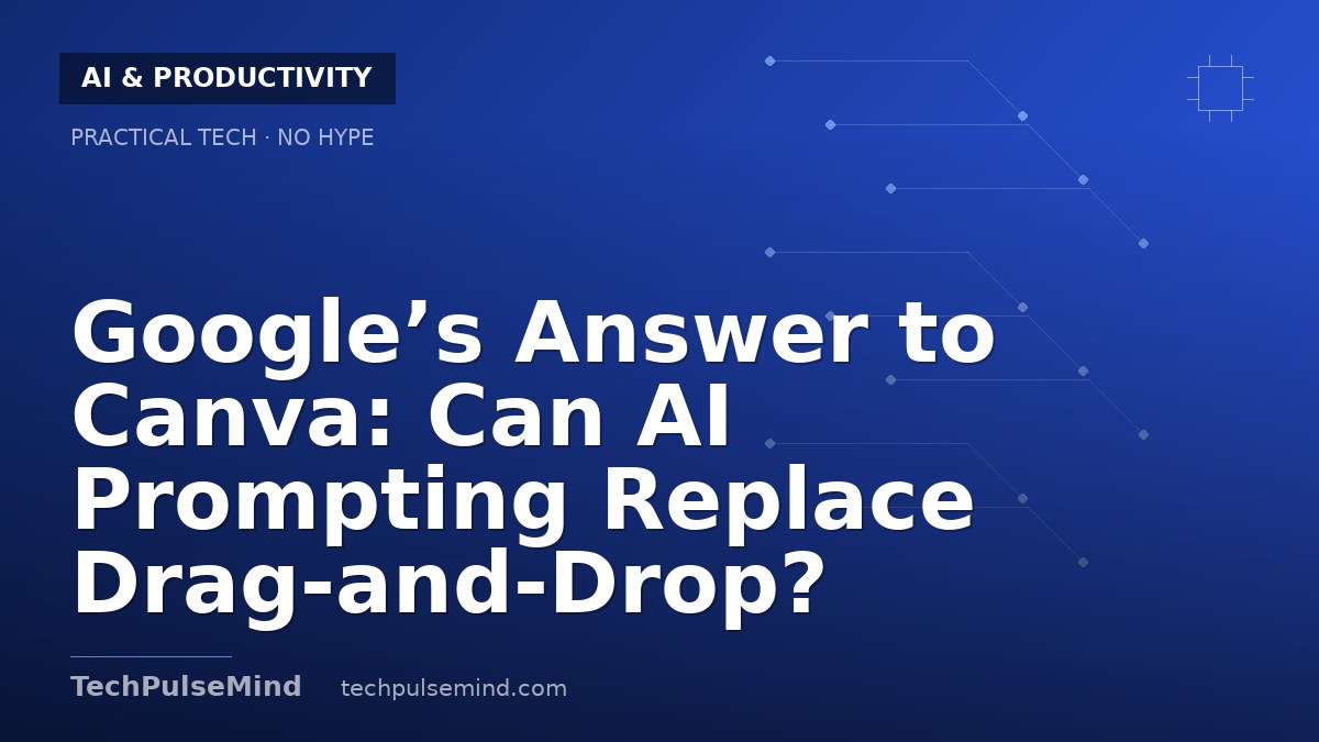 Google’s Answer to Canva: Can AI Prompting Replace Drag-and-Drop?