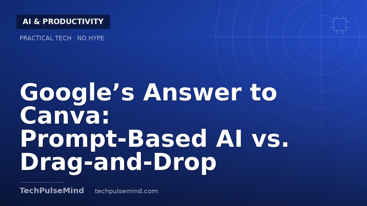 Google’s Answer to Canva: Prompt-Based AI vs. Drag-and-Drop