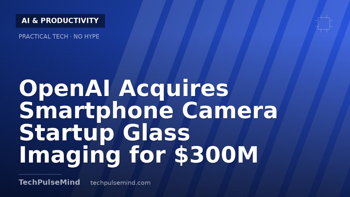 OpenAI Acquires Smartphone Camera Startup Glass Imaging for $300M